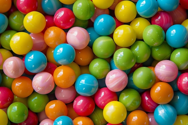 Photo colorful candy balls closeup