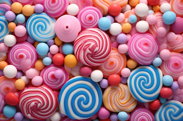 красочный конфетовый предмет с верхней половиной нижней половины конфеты.