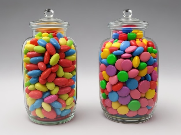 Colorful candy jar