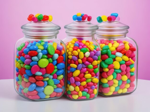 Colorful candy jar