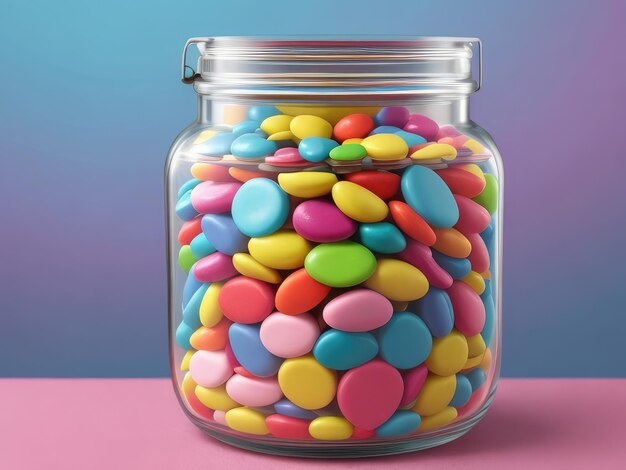 Colorful candy jar