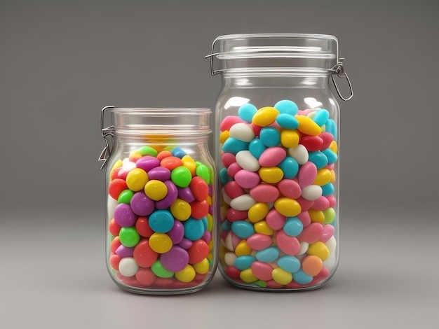 Colorful candy jar