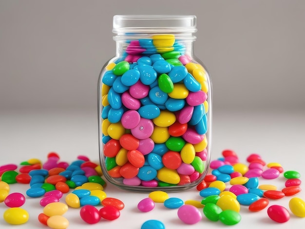 Colorful candy jar