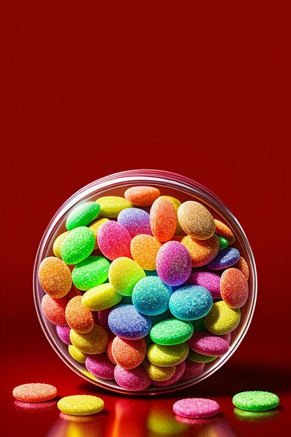 Colorful candy jelly beans rainbow candy snacks delicious snacks wallpaper background