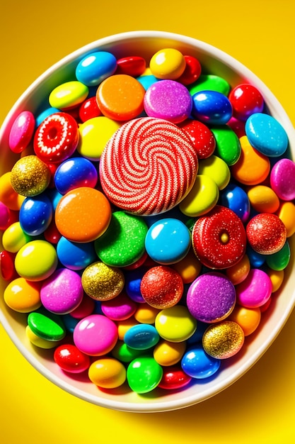 Colorful candy jelly beans rainbow candy snacks delicious snacks wallpaper background