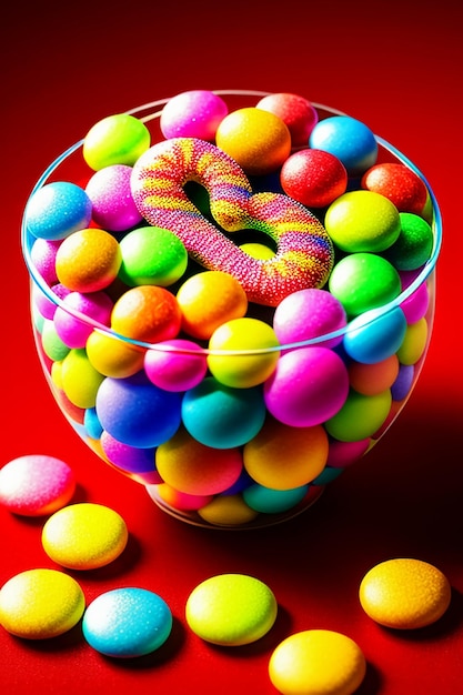 Colorful candy jelly beans rainbow candy snacks delicious snacks wallpaper background