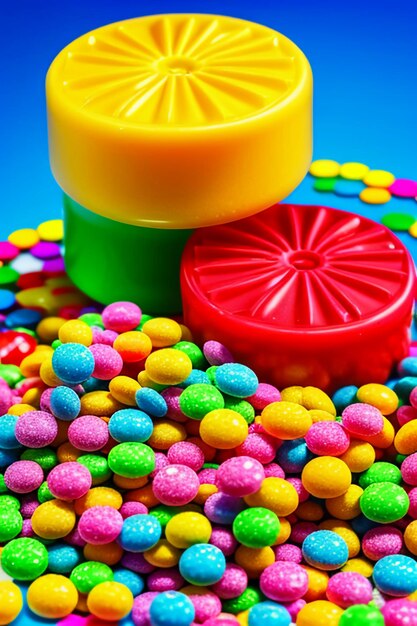 Colorful candy jelly beans rainbow candy snacks delicious snacks wallpaper background