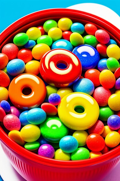 Colorful candy jelly beans rainbow candy snacks delicious snacks wallpaper background