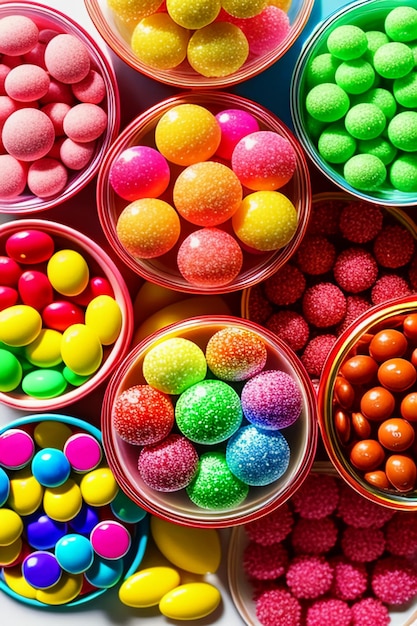 Colorful candy jelly beans rainbow candy snacks delicious snacks wallpaper background