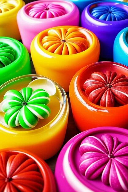 Colorful candy jelly beans rainbow candy snacks delicious snacks wallpaper background