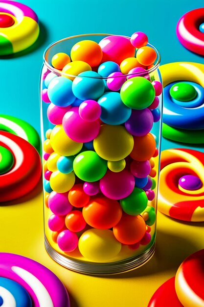 Colorful candy jelly beans rainbow candy snacks delicious snacks wallpaper background