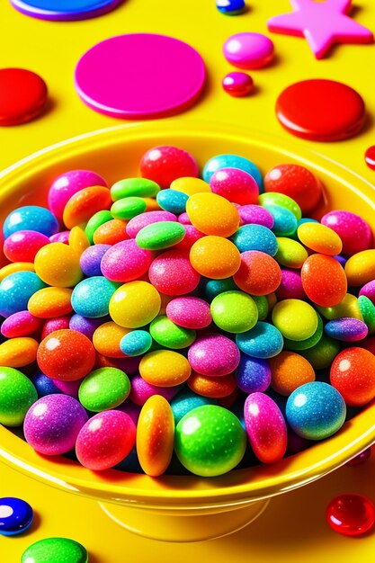 Colorful candy jelly beans rainbow candy snacks delicious snacks wallpaper background