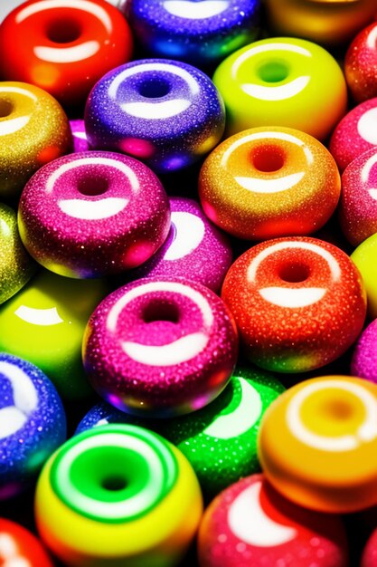 Photo colorful candy jelly beans rainbow candy snacks delicious snacks wallpaper background