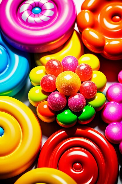 Colorful candy jelly beans rainbow candy snacks delicious snacks wallpaper background