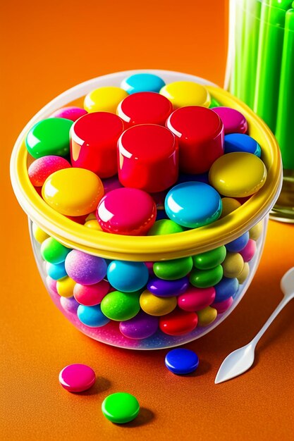 Colorful candy jelly beans rainbow candy snacks delicious snacks wallpaper background