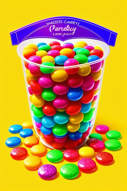 Colorful candy jelly beans rainbow candy snacks delicious snacks wallpaper background