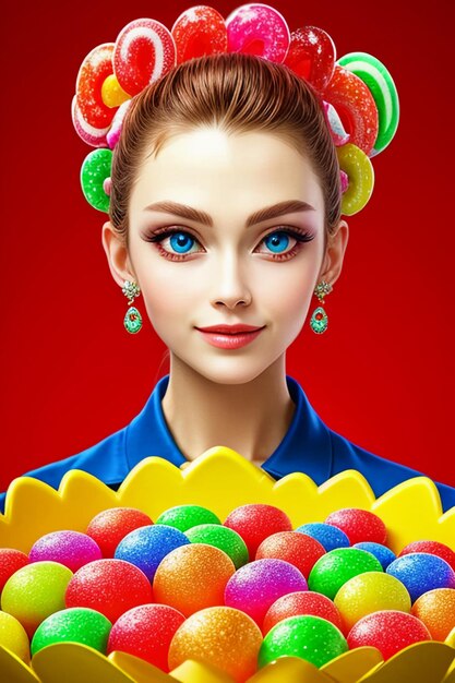 Colorful candy jelly beans rainbow candy snacks delicious snacks wallpaper background