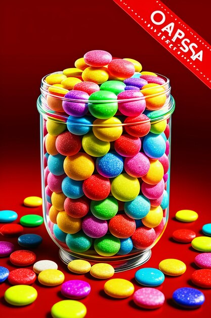 Colorful candy jelly beans rainbow candy snacks delicious snacks wallpaper background