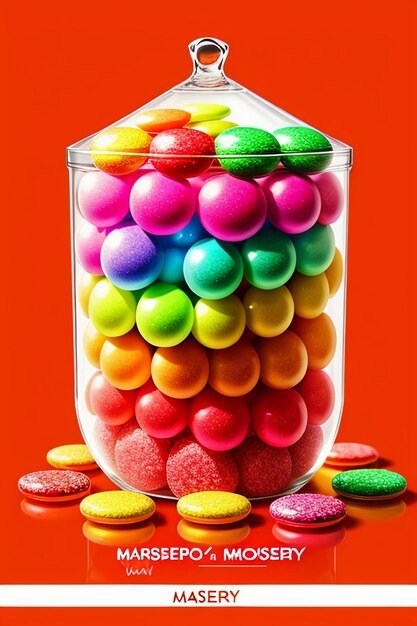 Colorful candy jelly beans rainbow candy snacks delicious snacks wallpaper background