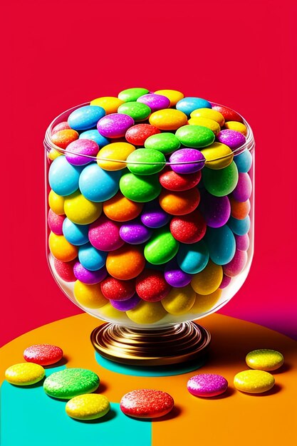 Colorful candy jelly beans rainbow candy snacks delicious snacks wallpaper background