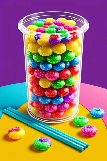 Colorful candy jelly beans rainbow candy snacks delicious snacks wallpaper background