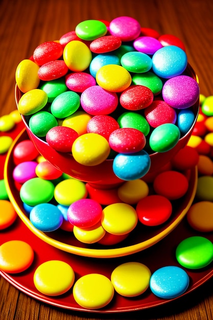 Colorful candy jelly beans rainbow candy snacks delicious snacks wallpaper background