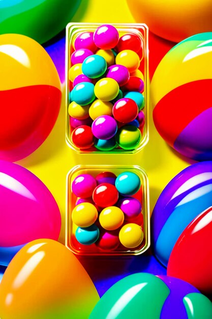 Colorful candy jelly beans rainbow candy snacks delicious snacks wallpaper background