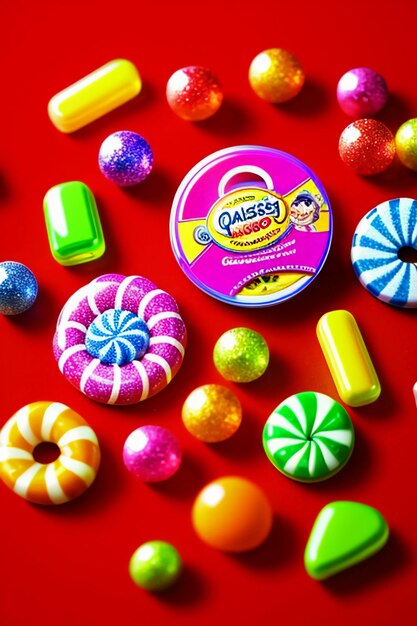 Colorful candy jelly beans rainbow candy snacks delicious snacks wallpaper background