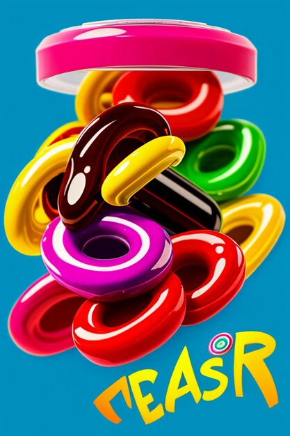 Photo colorful candy jelly beans rainbow candy snacks delicious snacks wallpaper background