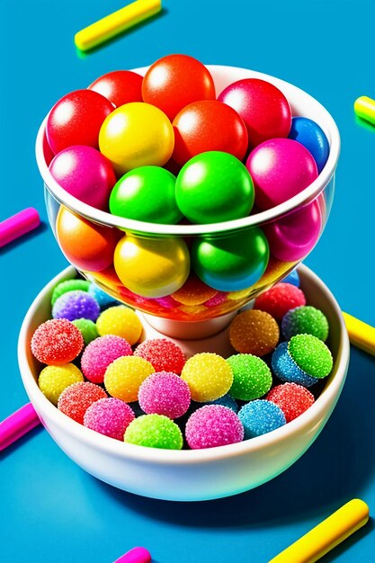 Colorful candy jelly beans rainbow candy snacks delicious snacks wallpaper background