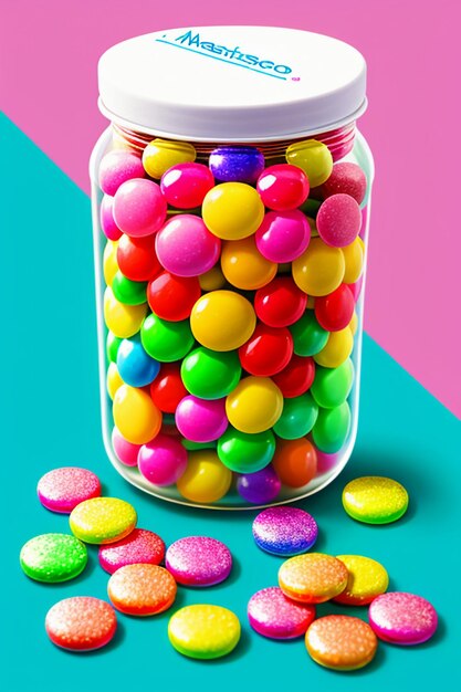 Colorful candy jelly beans rainbow candy snacks delicious snacks wallpaper background