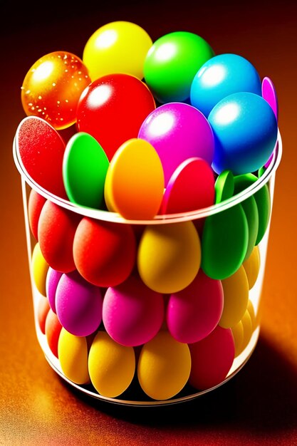 Colorful candy jelly beans rainbow candy snacks delicious snacks wallpaper background