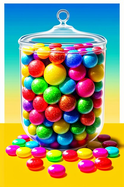 Colorful candy jelly beans rainbow candy snacks delicious snacks wallpaper background