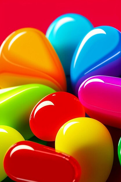 Colorful candy jelly beans rainbow candy snacks delicious snacks wallpaper background