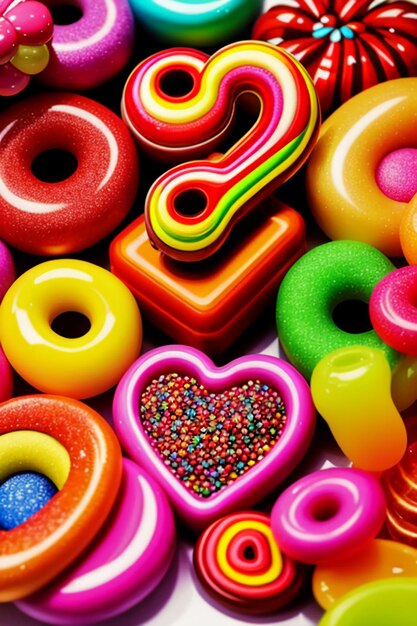 Colorful candy jelly beans rainbow candy snacks delicious snacks wallpaper background