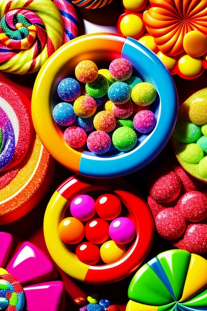 Colorful candy jelly beans rainbow candy snacks delicious snacks wallpaper background