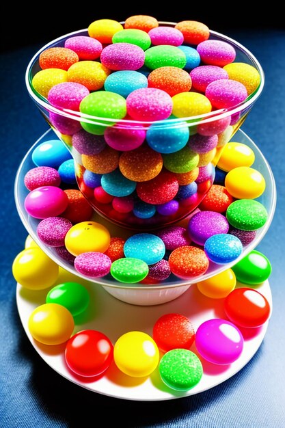 Colorful candy jelly beans rainbow candy snacks delicious snacks wallpaper background