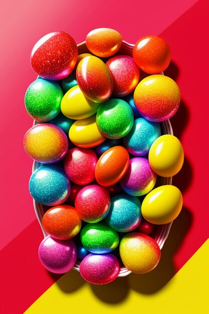 Colorful candy jelly beans rainbow candy snacks delicious snacks wallpaper background