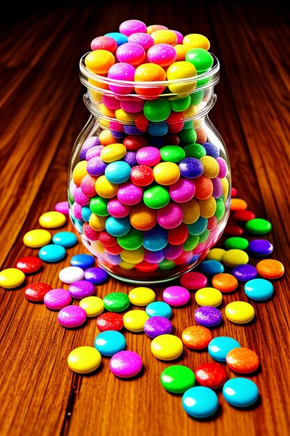 Colorful candy jelly beans rainbow candy snacks delicious snacks wallpaper background