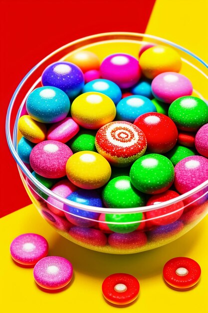 Colorful candy jelly beans rainbow candy snacks delicious snacks wallpaper background