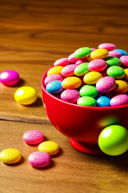 Colorful candy jelly beans rainbow candy snacks delicious snacks wallpaper background