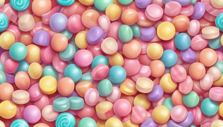 Photo colorful candy pattern