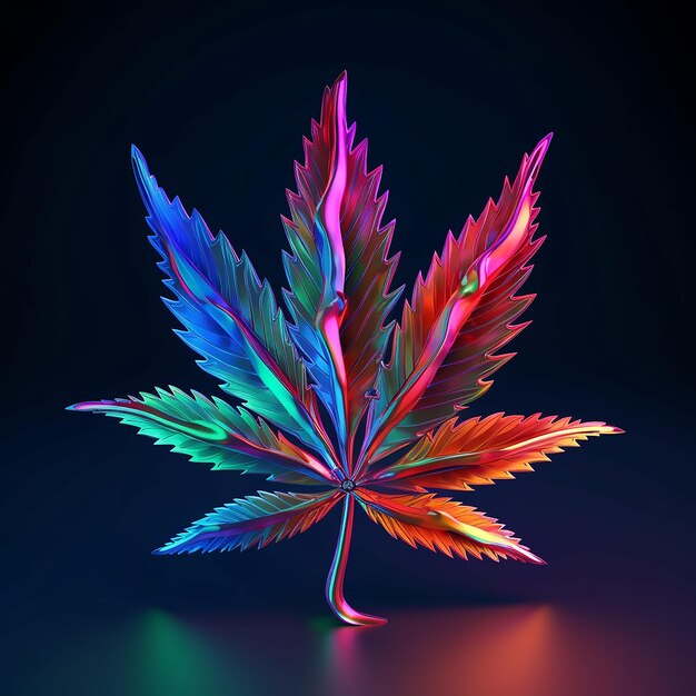 Photo colorful cannabis leaves background ai generated