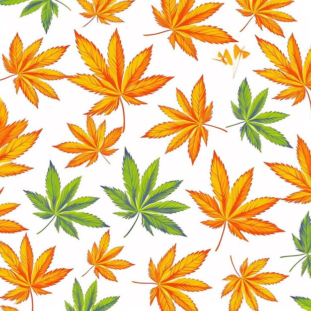 colorful cannabis leaves background ai generated