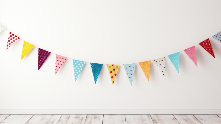 Photo colorful cap for birthday party on white background