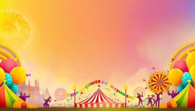 Colorful carnival background. ai generated