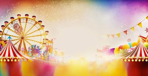 Colorful carnival background. AI generated