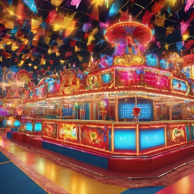 Colorful carnival background ai generated