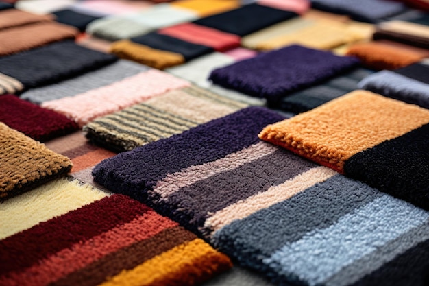 Colorful carpet samples