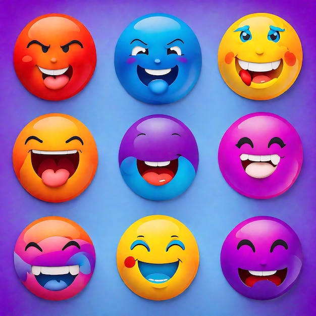 Photo colorful cartoon capers whimsical emoji fun